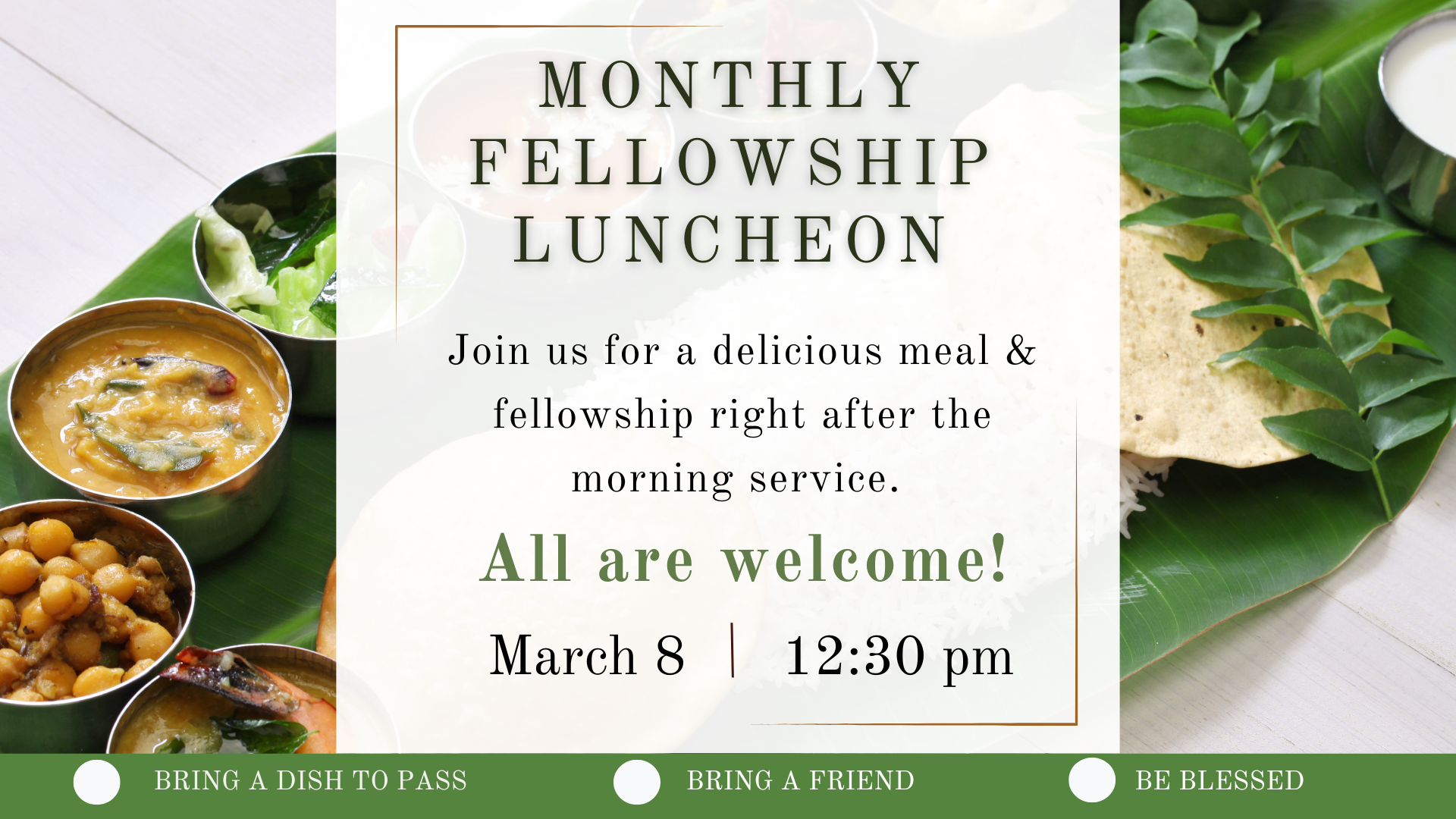 March 2026 Fellowship Meal
